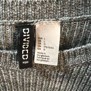 Divided Gray Crew Neck Sweater